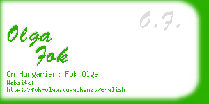 olga fok business card